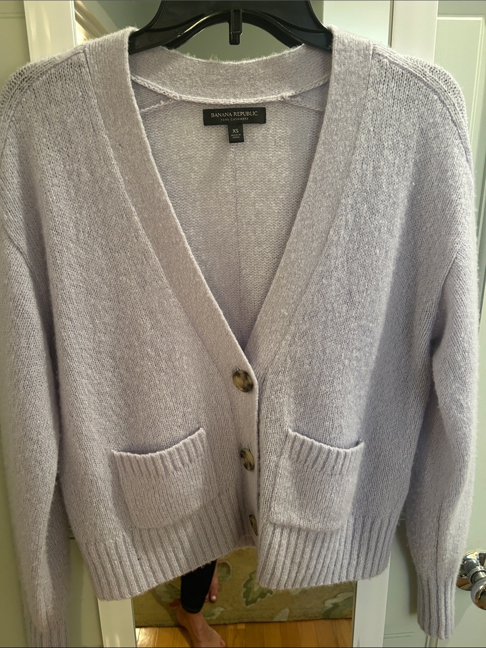 Banana Republic Light Lavender Button-Front Cardigan